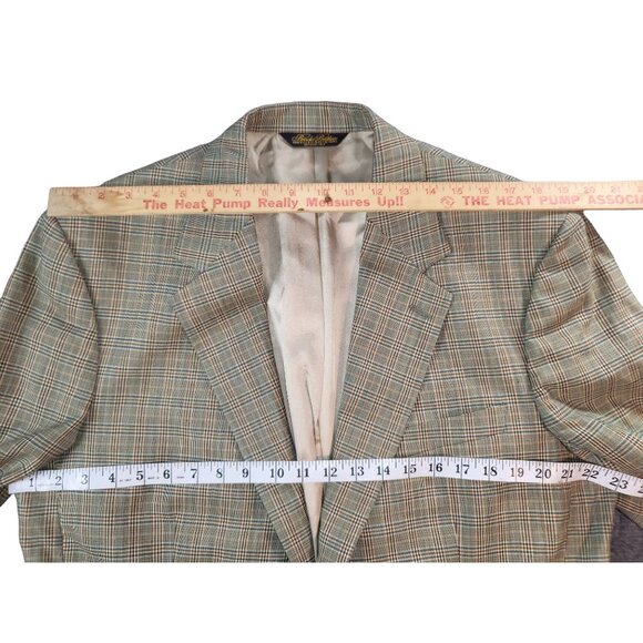 Brooks Brothers Blazer Men Sz 44 L Plaid Office Formal Designer Italy Workwear‎ - Picture 7 of 11